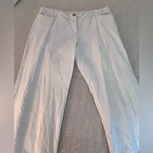 Lane Bryant White Linen Pants Size 22